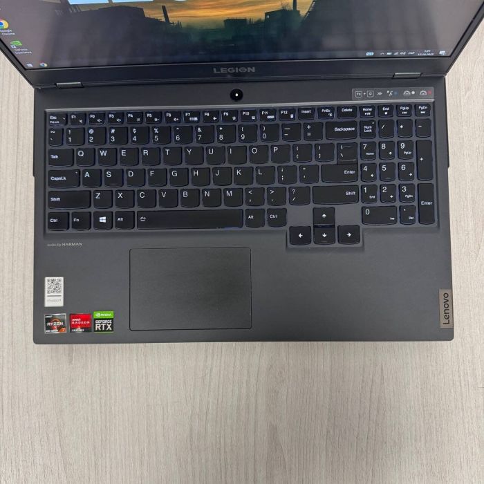 Ігровий ноутбук Б-класу Lenovo Legion 5 15ARH05H / 15,6" (1920x1080) IPS / AMD Ryzen 7 4800H (8 (16) ядер по 2,9 - 4,2 ГГц) / 16 ГБ DDR4 / 512 ГБ SSD NVMe / nVidia GeForce RTX 2060, 6 ГБ GDDR6, 192-біт / Веб-камера б/в - зображення 7