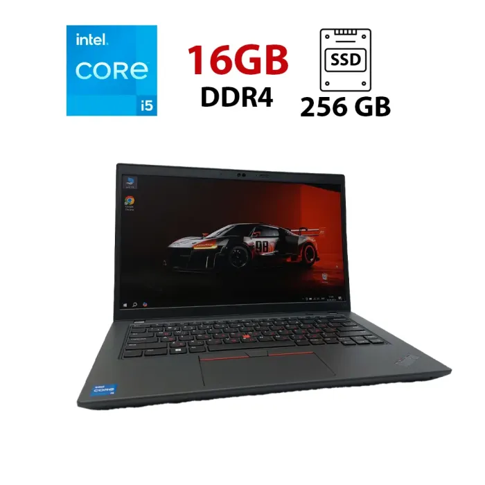 Ноутбук Lenovo ThinkPad L14 Gen 4 / 15.6" (1920x1080) IPS / Intel Core i5-1335U (10 (12) ядра по 3.4 - 4.6 GHz) / 16 GB DDR4 / 256 GB SSD / Intel Iris Xe Graphics / WebCam б/в - зображення 1