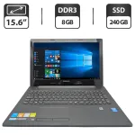 Ноутбук Lenovo G50-70 / 15.6" (1366x768) TN / Intel Core i5-4258U (2 (4) ядра по 2.4 - 2.9 GHz) / 8 GB DDR3 / 240 GB SSD / Intel Iris Graphics 5100 / WebCam / DVD-ROM б/в