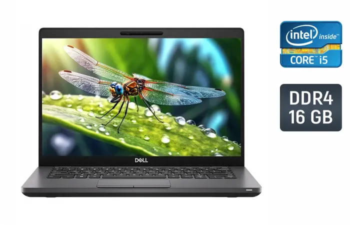 Ультрабук Б-клас Dell Latitude 5400 / 14" (1920x1080) IPS / Intel Core i5-8265U (4 (8) ядра по 1.6 - 3.9 GHz) / 16 GB DDR4 / 512 GB SSD / Intel UHD Graphics 620 / HDMI / WebCam / Windows 10 б/в - зображення 1