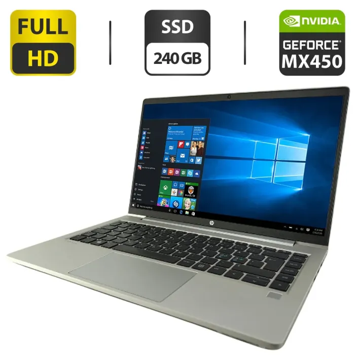 Ультрабук HP ProBook 440 G8 / 14" (1920x1080) IPS / Intel Core i5-1135G7 (4 (8) ядра по 2.4 - 4.2 GHz) / 16 GB DDR4 / 240 GB SSD / nVidia GeForce MX450, 2 GB GDDR5, 64-bit / WebCam б/в - зображення 1