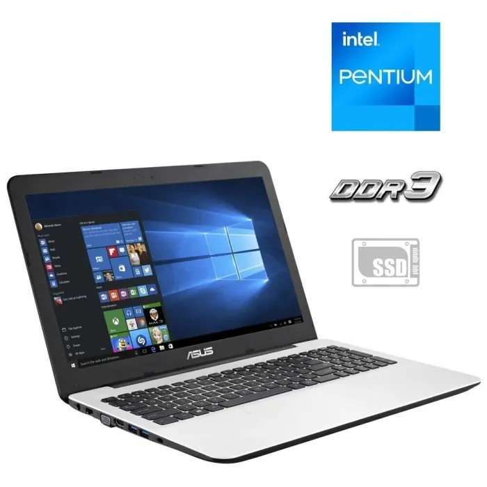 Ноутбук Б-клас Asus X555S / 15.6" (1366x768) TN / Intel Pentium N3700 (4 ядра по 1.6 - 2.4 GHz) / 4 GB DDR3 / 240 GB SSD / Intel HD Graphics / WebCam б/в - зображення 1