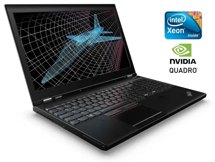 Мобільна робоча станція Lenovo ThinkPad P51 / 15.6" (3840x2160) IPS / Intel Xeon E3-1505M v6 (4 (8) ядра по 3.0 - 4.0 GHz) / 32 GB DDR4 / 512 GB SSD / nVidia Quadro M2200, 4 GB GDDR5, 128-bit / WebCam / Win 10 Pro б/в - зображення 1