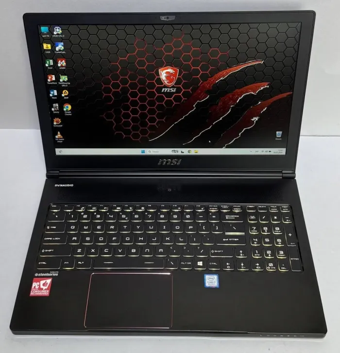 Ігровий ноутбук MSI MegaBook GS63 Stealth 8RE / 15.6" (1920x1080) IPS / Intel Core i7-8750H (6 (12) ядер по 2.2 - 4.1 GHz) / 32 GB DDR4 / 512 GB SSD / nVidia GeForce GTX 1060, 6 GB GDDR5, 192-bit / WebCam б/в - изображение 2
