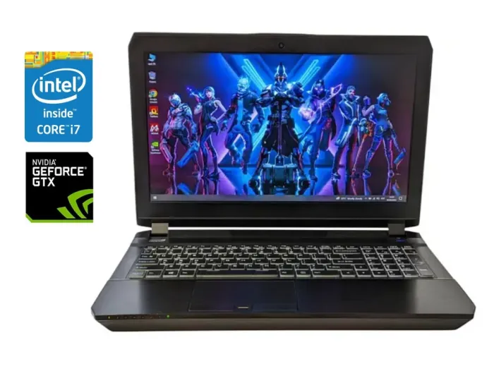 Ігровий ноутбук Clevo Sager P650RP6 / 15.6" (1920x1080) IPS / Intel Core i7-6700HQ (4 (8) ядра по 2.6 - 3.5 GHz) / 16 GB DDR4 / 1000 GB SSD / nVidia GeForce GTX 1060, 6 GB GDDR5, 192-bit / WebCam б/в - зображення 1