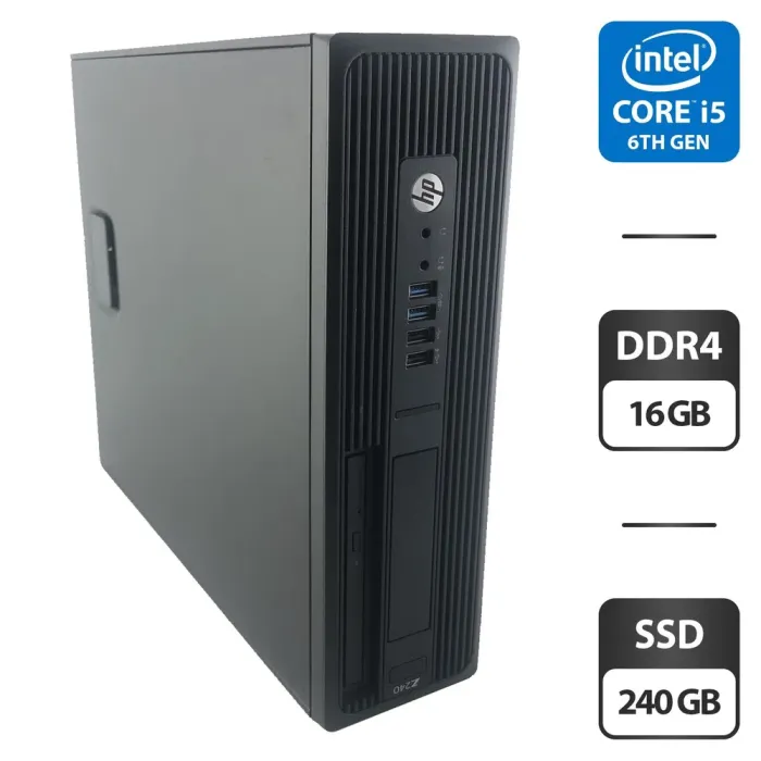 Робоча станція HP Z240 Workstation SFF / Intel Core i5-6400 (4 ядра по 2.7 - 3.3 GHz) / 16 GB DDR4 / 240 GB SSD / Intel HD Graphics 530 б/в - зображення 1