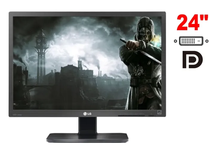 Монітор LG 24EB23PY / 24" (1920x1200) IPS / 1x DP, 1x DVI, 1x VGA, 3x USB 2.0, 1x Audio / 2x 1W / VESA 75x75 / Pivot б/в - зображення 1