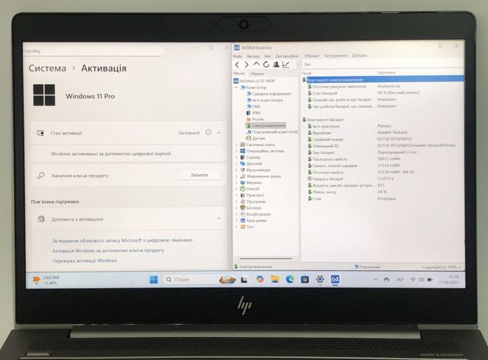 Ігровий ультрабук Б-класу HP ZBook 14u G6 / 14" (1920x1080) IPS / Intel Core i7-8665U (4 (8) ядра по 1,9 - 4,8 ГГц) / 16 ГБ DDR4 / 512 ГБ SSD NVMe / AMD Radeon Pro WX 3200, 4 ГБ GDDR5, 128-біт / WebCam / Win 11 Pro б/в - зображення 10