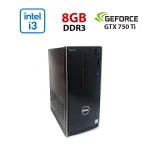 Ігровий ПК Dell Inspirion 3650 / Intel Core i3-6100 (2 (4) ядра по 3,7 ГГц) / 8 ГБ DDR3 / 512 ГБ SSD / nVidia GeForce GTX 750 Ti, 2 ГБ GDDR5, 128-біт / Wi-Fi+Bluetooth / DVD / Win 10 Home Lic б/в