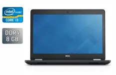 Ноутбук Dell Latitude E5470 / 14" (1366x768) TN / Intel Core i3-6100U (2 (4) ядра по 2.3 GHz) / 8 GB DDR4 / 256 GB SSD / Intel HD Graphics 520 / WebCam / HDMI / Windows 10 б/в