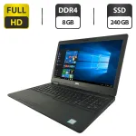 Ноутбук Dell Latitude E5580 / 15.6" (1920x1080) IPS / Intel Core i5-7200U (2 (4) ядра по 2.5 - 3.1 GHz) / 8 GB DDR4 / 240 GB SSD / Intel HD Graphics 620 / WebCam б/в