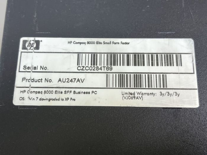 Системний блок HP Compaq 8000 Elite SFF / Intel Pentium Dual-Core E5800 (2 ядра по 3,2 ГГц) / 8 ГБ DDR3 / 320 ГБ HDD / Intel GMA X4500 Graphics б/в - зображення 2