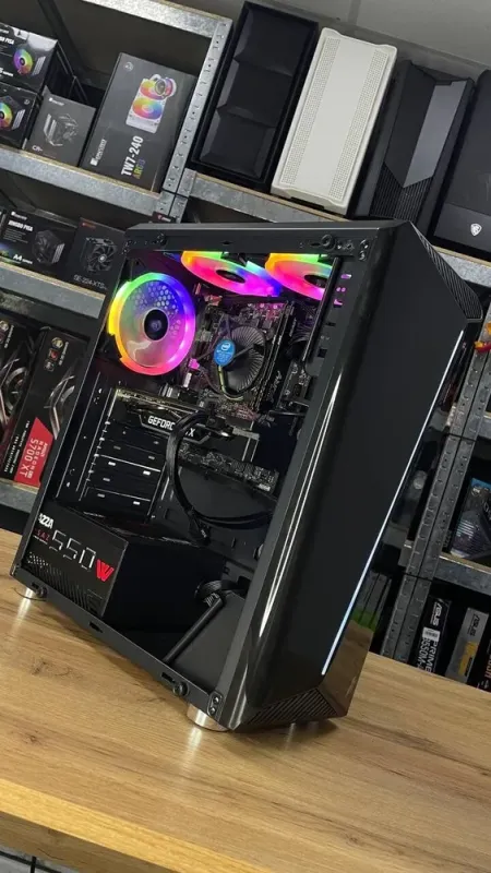 Ігровий ПК 1stPlayer BlackTower / Core i5-10400F (6(12) ядер по 2.9-4.3 GHz) / 16GB DDR4 / 500GB SSD / GeForce GTX 1660 Super, 6GB GDDR6, 192-bit / HDMI / 550W NEW б/в - зображення 3