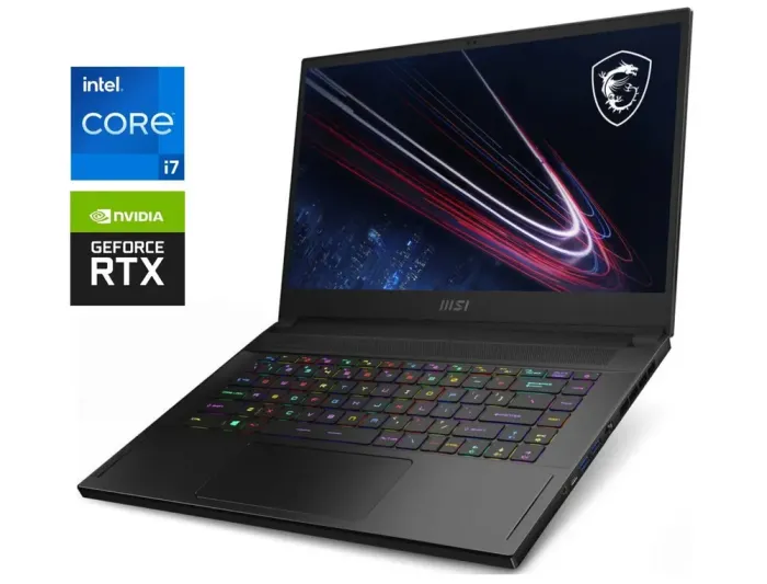 Ігровий ноутбук Б-класу MSI GS66 Stealth 11UH / 15,6" (1920x1080) IPS / Intel Core i9-11900H (8 (16) ядер по 2,1 - 4,9 ГГц) / 32 ГБ DDR4 / 256 ГБ SSD+256 ГБ SSD / nVidia GeForce RTX 3080, 16 ГБ GDDR6, 256-біт / WebCam б/в - зображення 1