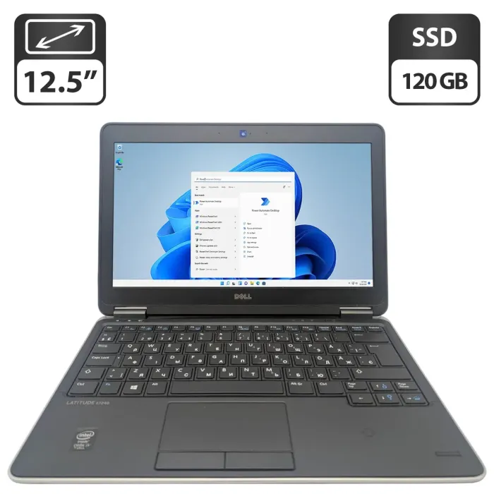 Нетбук Dell Latitude E7240 / 12.5" (1366x768) TN / Intel Core i5-4210U (2 (4) ядра по 1.7 - 2.7 GHz) / 8 GB DDR3 / 120 GB SSD / Intel HD Graphics 4400 / WebCam б/в - зображення 1