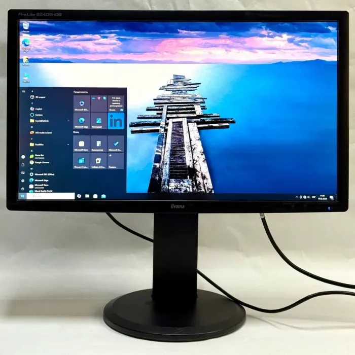 Монітор Iiyama ProLite E2409HDS / 24" (1920x1080) TN / VGA, DVI, HDMI, Audio / Вбудовані колонки 2x 2W / VESA 100x100 б/в - зображення 2