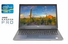 Мобільна робоча станція Dell Precision 7730 / 17.3" (1920x1080) IPS / Intel Core i7-8750H (6 (12) ядер по 2.2 - 4.1 GHz) / 32 GB DDR4 / 1000 GB SSD / AMD Radeon Pro WX 7100, 8 GB GDDR5, 256-bit / WebCam / HDMI б/в