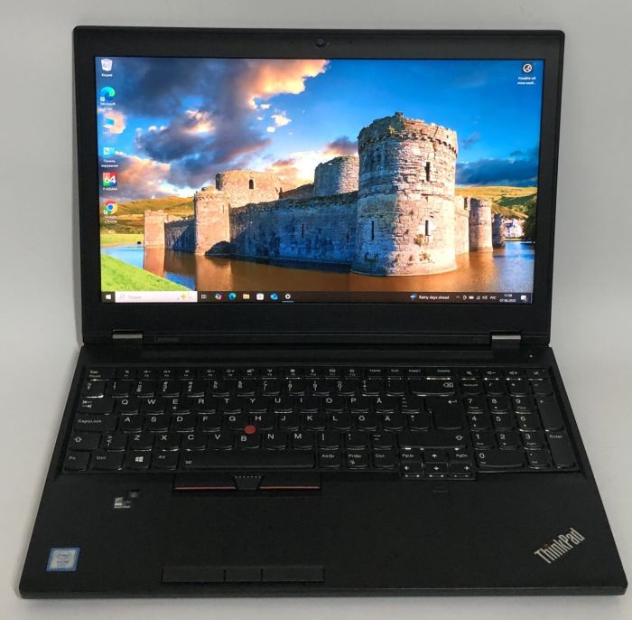 Мобільна робоча станція Lenovo ThinkPad P50 / 15,6" (3840x2160) IPS / Intel Xeon E3-1535M v5 (4 (8) ядра по 2,9 - 3,8 ГГц) / 16 ГБ DDR4 / 512 ГБ SSD / nVidia Quadro M2000M, 4 ГБ GDDR5, 128-біт / WebCam б/в - зображення 2
