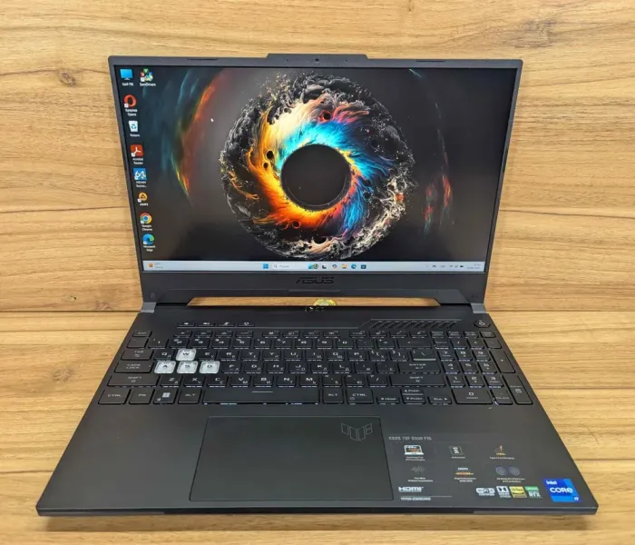 Ігровий ноутбук Asus TUF Dash F15 FX512ZR / 15.6" (1920x1080) IPS / Intel Core i7-12650H (10 (16) ядер по 3,5 - 4,7 ГГц) / 16 ГБ DDR4 / 512 ГБ SSD / nVidia GeForce RTX 3070, 8 ГБ GDDR6, 256-bit / WebCam / Windows 11 б/в - зображення 2