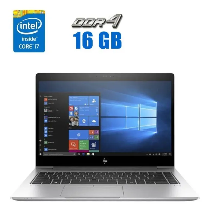 Ультрабук HP EliteBook 840 G5 / 14" (3840x2160) IPS / Intel Core i7-8550U (4 (8) ядра по 1.8 - 4.0 GHz) / 16 GB DDR4 / 480 GB SSD / Intel UHD Graphics 620 / WebCam б/в - зображення 1