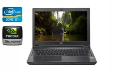 Мобільна робоча станція Б-клас Fujitsu Celsius H780 / 15.6" (1920x1080) IPS / Intel Core i7-8750H (6 (12) ядер по 2.2 - 4.1 GHz) / 16 GB DDR4 / 512 GB SSD / nVidia Quadro P600, 4 GB GDDR5, 128-bit / USB Type-C / WebCam б/в