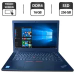 Ультрабук Lenovo ThinkPad T480 / 14" (1920x1080) TN Touch / Intel Core i5-8350U (4 (8) ядра по 1.7 - 3.6 GHz) / 16 GB DDR4 / 256 GB SSD / Intel UHD Graphics 620 / WebCam б/в