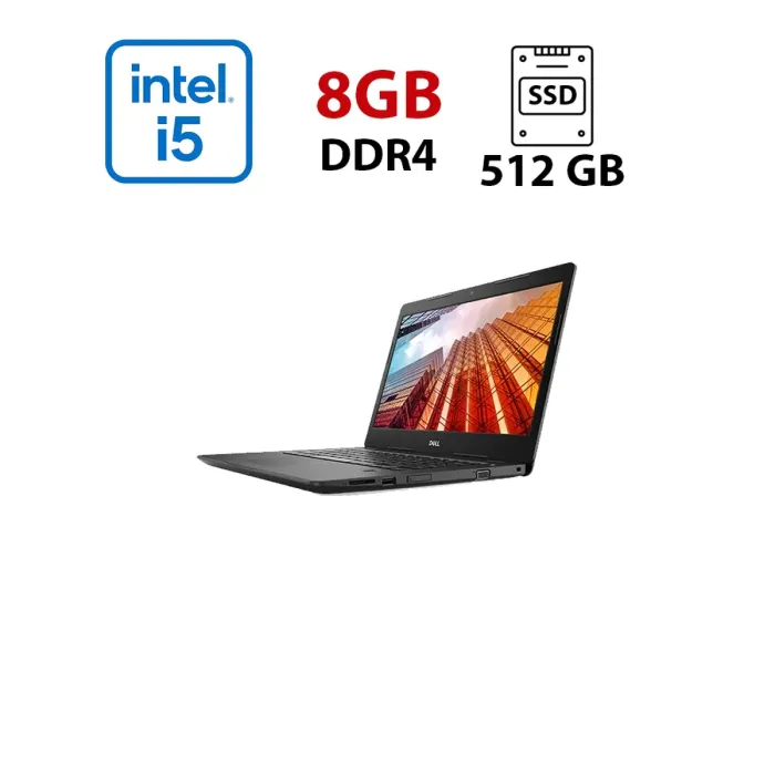 Ноутбук Dell Latitude 3490 / 14" (1920x1080) IPS / Intel Core i5-8250U (4 (8) ядра по 1.6 - 3.4 GHz) / 8 GB DDR4 / 512 GB SSD / Intel UHD Graphics 620 / WebCam б/в - зображення 1