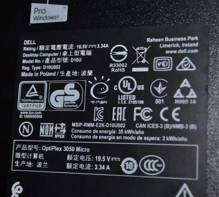 Неттоп Dell OptiPlex 3050 USFF / Intel Core i5-6500T (4 ядра по 2.5 - 3.1 GHz) / 32 GB DDR4 / 1000 GB SSD / Intel HD Graphics 530 / Windows 11 Pro б/в - зображення 8