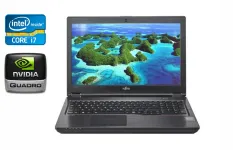 Мобільна робоча станція Fujitsu Celsius H780 / 15.6" (1920x1080) IPS / Intel Core i7-8750H (6 (12) ядер по 2.2 - 4.1 GHz) / 32 GB DDR4 / 512 GB SSD / nVidia Quadro P600, 4 GB GDDR5, 128-bit / 4G / HDMI / WebCam / Windows 10 б/в