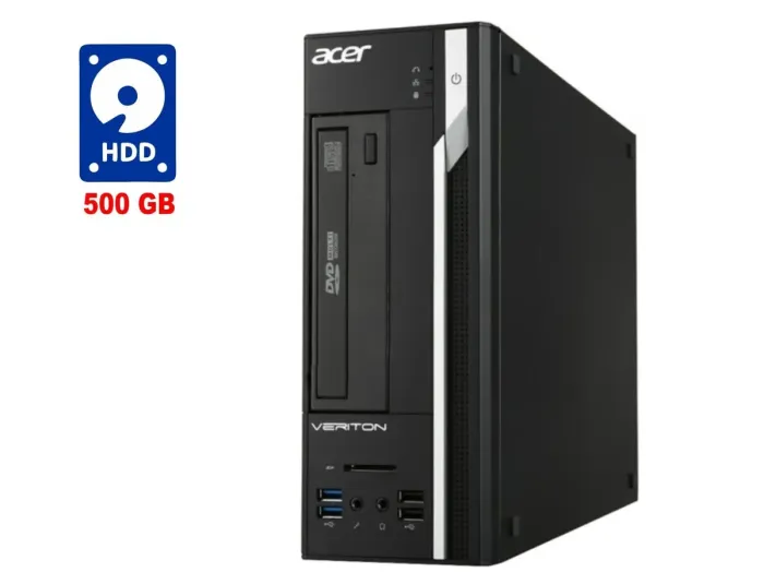 ПК Acer Veriton X2632G SFF / Intel Сore i3-4170 (2(4) ядра по 3.7 GHz) / 8 GB DDR3 / 500 GB HDD / HD Graphics 4400 / DVD-RW / Win 7 б/в - зображення 1