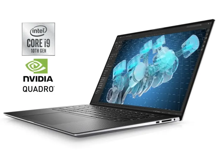 Мобільна робоча станція Dell Precision 5550 / 15.6" (1920x1200) IPS / Intel Core i9-10885H (8 (16) ядер по 2.4 - 5.3 GHz) / 16 GB DDR4 / 512 GB SSD / nVidia Quadro T2000 Max-Q, 4 GB GDDR5, 128-bit / WebCam б/в - зображення 1