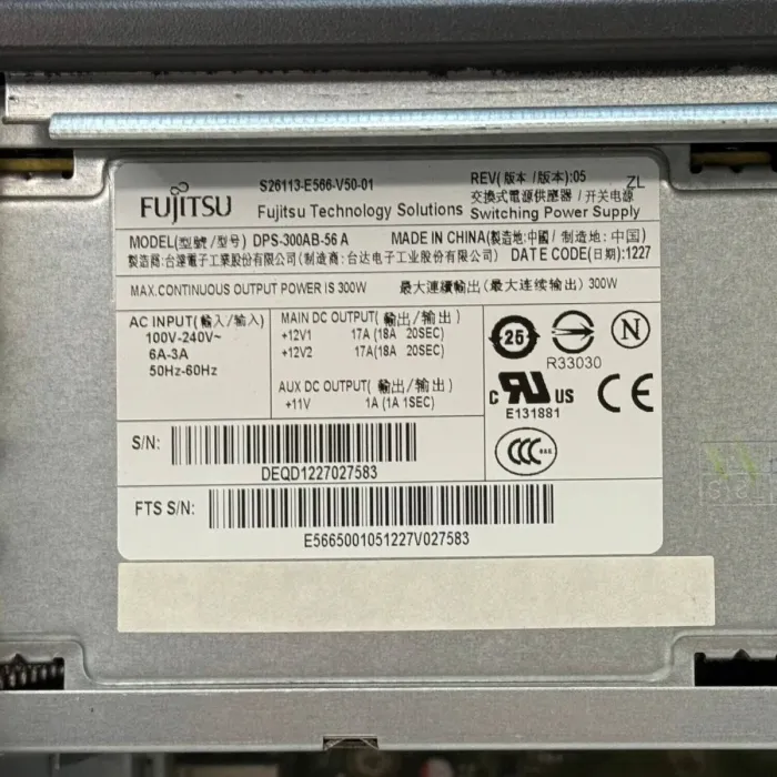 Комп'ютер Fujitsu Celsius W420 Tower / Intel Core i5-3470 (4 ядра по 3,2 - 3,6 ГГц) / 16 ГБ DDR3 / 120 ГБ SSD + 500 ГБ HDD / Intel HD Graphics 2500 / DVD-ROM б/в - зображення 6