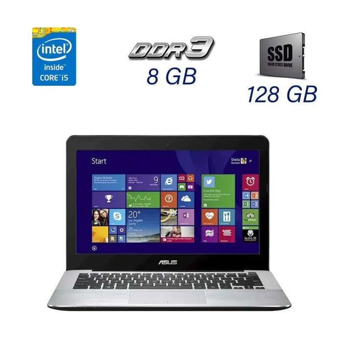 Ноутбук Asus F302U / 13.3" IPS / Intel Core i5-6200U (2(4) ядра по 2.3-2.8 GHz) / 8GB DDR3 / 128GB SSD / WebCam / NO ODD б/в - зображення 1