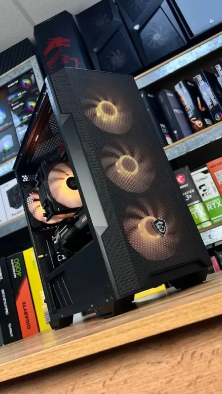 Збірка під замовлення: комп'ютер MSI MAG Forge M100R Black Tower / AMD Ryzen 5 7500F (6 (12) ядер по 3.7 - 5.0 GHz) / 16 GB DDR5 / 500 GB SSD M.2 / nVidia GeForce RTX 4060, 8 GB GDDR6, 128-bit / 650W - зображення 4