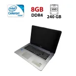 Ноутбук Asus Vivobook X705 / 17.3" (1600x900) TN / Intel Celeron N4000 (2 ядра по 1.1 - 2.6 GHz) / 8 GB DDR4 / 240 GB SSD / Intel HD Graphics 600 / WebCam б/в