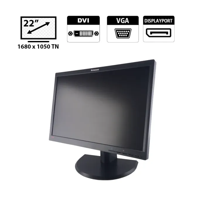 Монітор Lenovo ThinkVision LT2252p / 22" (1680x1050) TN / DVI, VGA, DisplayPort б/в - зображення 1