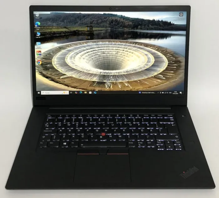 Ігровий ультрабук Lenovo ThinkPad X1 Extreme Gen2 / 15.6" (1920x1080) IPS / Intel Core i7-9850H (6 (12) ядер по 2.6 - 4.6 GHz) / 32 GB DDR4 / 1000 GB SSD / nVidia GeForce GTX 1650 Max-Q, 4 GB GDDR6, 128-bit / WebCam / Win 10 Pro б/в - зображення 2