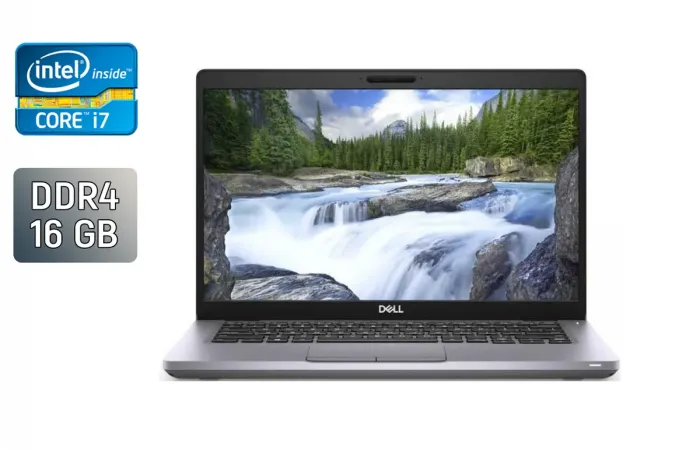 Ультрабук Б-клас Dell Latitude 5411 / 14" (1920x1080) IPS / Intel Core i7-10850H (6 (12) ядер по 2.7 - 5.1 GHz) / 16 GB DDR4 / 256 GB SSD / Intel UHD Graphics / WebCam / Windows 10 б/в - зображення 1