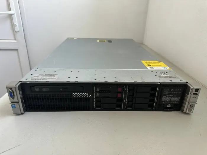 Сервер HP ProLiant DL380p G8 2U Rack / 2x Intel Xeon E5-2658 v2 (10 (20) ядер по 2.4 - 3.0 GHz) / 64 GB DDR3 / 2x 450 GB SAS / iRMC S3 Graphics / Два блоки живлення 460W б/в - зображення 2
