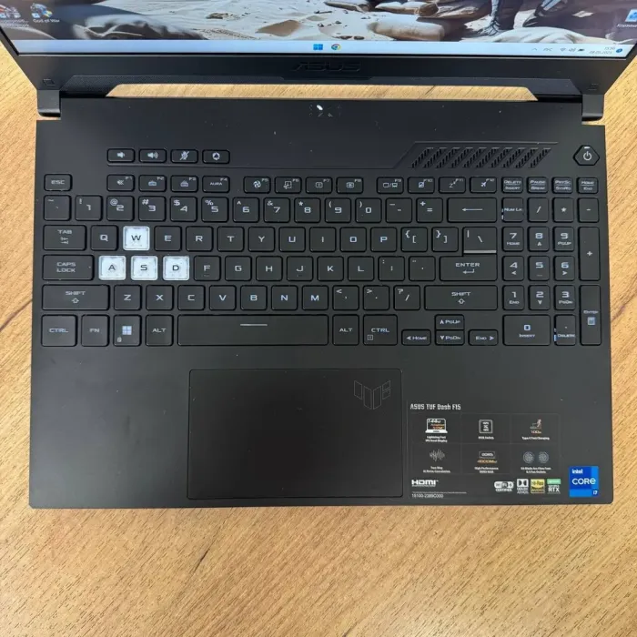 Ігровий ноутбук Б-клас Asus TUF Dash F15 FX517ZR / 15.6" (1920x1080) IPS / Intel Core i7-12650H (10 (16) ядер по 3.5 - 4.7 GHz) / 16 GB DDR5 / 1000 GB SSD NVMe / nVidia GeForce RTX 3070, 8 GB GDDR6, 256-bit / WebCam б/в - зображення 7