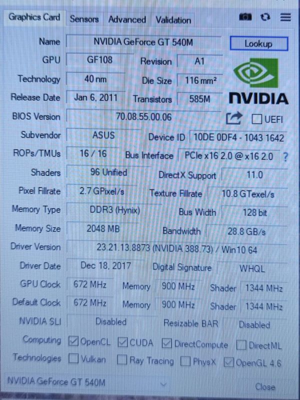 Ноутбук Asus N53SV / 15.6" (1366x768) TN / Intel Core i7-2670QM (4 (8) ядра по 2.2 - 3.1 GHz) / 8 GB DDR3 / 256 GB SSD / nVidia GeForce GT 540M, 2 GB GDDR3, 128-bit / WebCam / DVD-ROM б/в - зображення 12