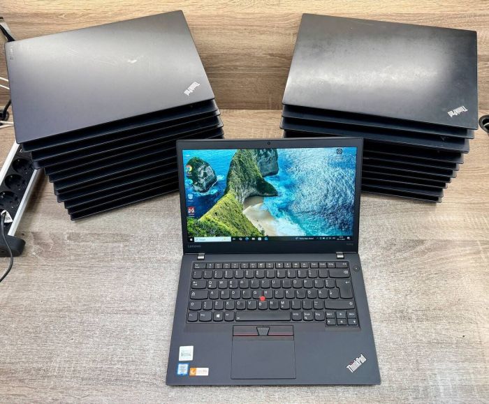 Ультрабук Lenovo ThinkPad T470s / 14" (1920x1080) TN / Intel Core i5-7300U (2 (4) ядра 2,6 - 3,5 ГГц) / 8 ГБ DDR4 / 120 ГБ SSD / Intel HD Graphics 620 / Веб-камера / Два АКБ / Windows 10 Pro б/в - зображення 2