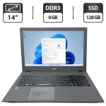 Ноутбук Б-клас Acer Aspire E5-573 / 15.6" (1366x768) TN / Intel Core i3-4005U (2 (4) ядра по 1.7 GHz) / 8 GB DDR3 / 128 GB SSD / Intel HD Graphics 4400 / WebCam б/в