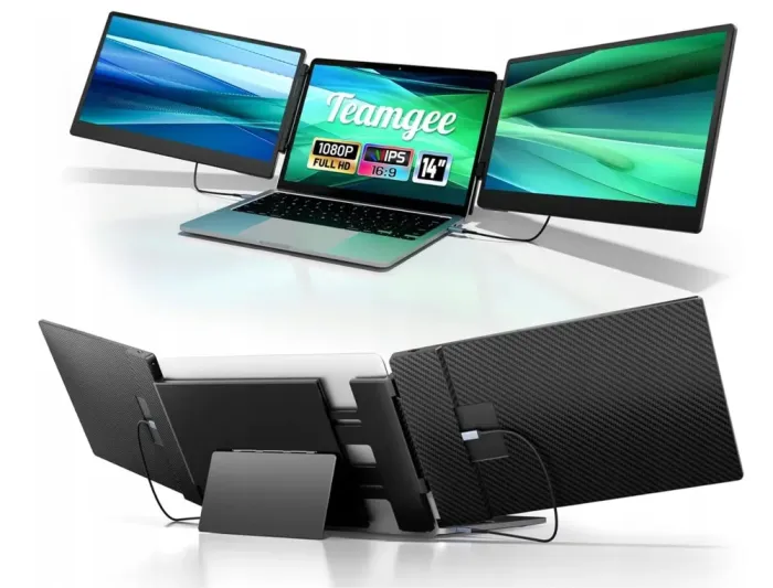 Портативні монітори для ноутбуків lCD Teamgee s2/2x 14" (1920x1080) IPS/USB Type-C/2x 2W - зображення 1