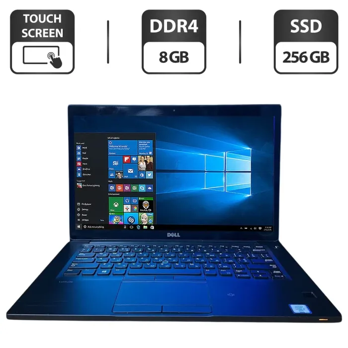 Ноутбук Dell Latitude 7480 / 14" (1920x1080) IPS Touch / Intel Core i7-6600U (2 (4) ядра по 2.6 - 3.4 GHz) / 8 GB DDR4 / 256 GB SSD / Intel HD Graphics 520 / WebCam б/в - зображення 1