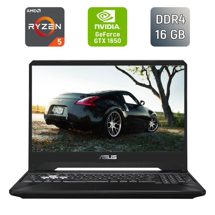 Ігровий ноутбук Б-класу Asus TUF Gaming FX505DT / 15,6" (1920x1080) IPS / AMD Ryzen 5 3550H (4 (8) ядра по 2,1 - 3,7 ГГц) / 16 ГБ DDR4 / 512 ГБ SSD / nVidia GeForce GTX 1650, 4 ГБ GDDR6, 128-біт / HDMI / WebCam б/в - зображення 1
