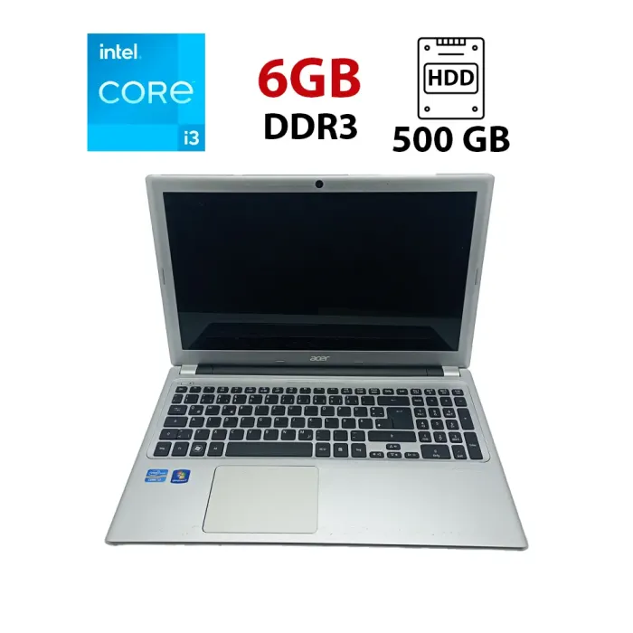 Ноутбук Acer V5-571 / 15.6" (1366x768) TN / Intel Core i3-6006U (2(4) ядра по 2.0 GHz) / 6 GB DDR3 / 500 GB HDD / Intel HD Graphics 520 / WebCam б/в - зображення 1