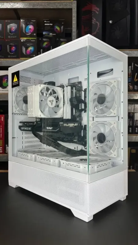 Збірка під замовлення: ігровий ПК GameMax Vista AW White Tower / AMD Ryzen 5 7500F (6 (12) ядер по 3.7 - 5.0 GHz) / 32 GB DDR5 / 2000 GB SSD M.2 / nVidia GeForce RTX 4070 Super, 12 GB GDDR6X, 192-bit / 750W - зображення 7