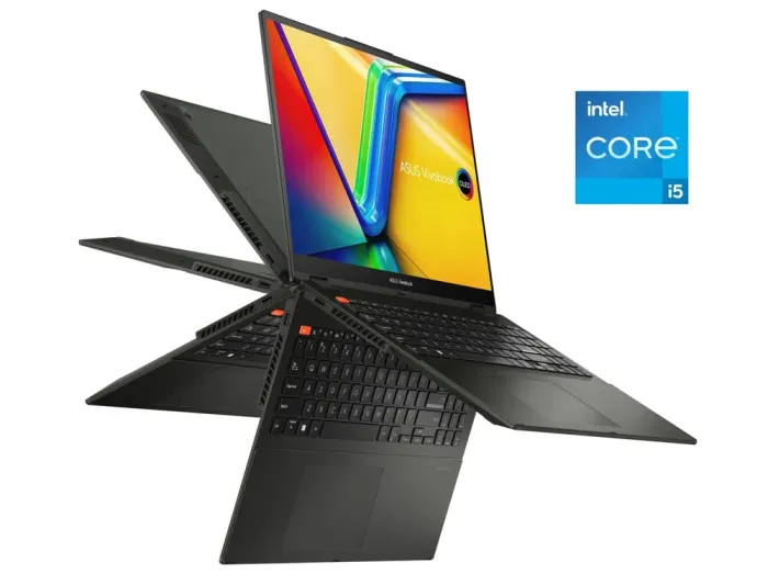 Ультрабук-трансформер Asus Vivobook S 16 Flip TP3604VA / 16" (1920x1200) OLED Touch / Intel Core i5-1335U (10 (12) ядер по 1.3 - 4.6 GHz) / 8 GB DDR4 / 512 GB SSD / Intel Iris Xe Graphics / WebCam / Win 11 б/в - зображення 1