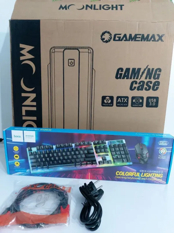 Ігровий ПК GameMax MoonLight MFG G511 Tower / Intel Core i5-9400 (6 ядер по 2.9 - 4.1 GHz) / 32 GB DDR4 / 256 GB SSD M.2 + 512 GB SSD M.2 + 500 GB HDD / AMD Radeon RX 5700, 8 GB GDDR6, 256-bit / 600W б/в - зображення 7